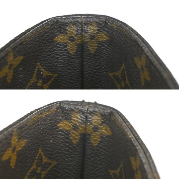 LOUIS VUITTON Logo Luco Shoulder Tote Bag Monogram Leather Brown - Picture 16 of 16